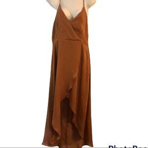 Gianni Bini dress Size M spaghetti strap asymmetrical hem copper nite out‎ NWT
